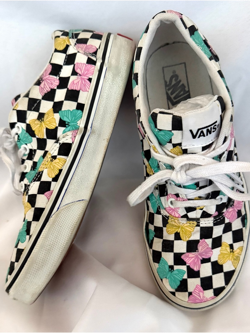VANS Missy Checkerboard Butterfly Low-Top Sneakers